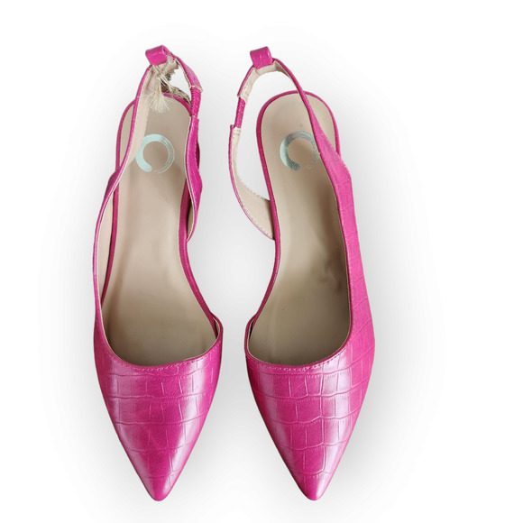 Elegant Pink Slingback Heels - Picture 7 of 8